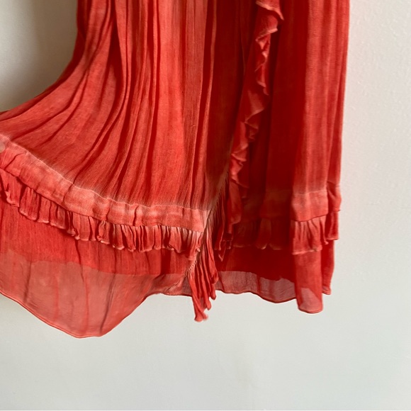 Free People Aphrodite orange ruffle mini dress - Picture 6 of 12